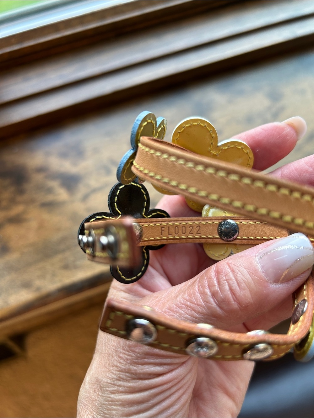 Louis Vuitton Floral Leather Bracelet in Yellow and Green - Picture 5 of 14